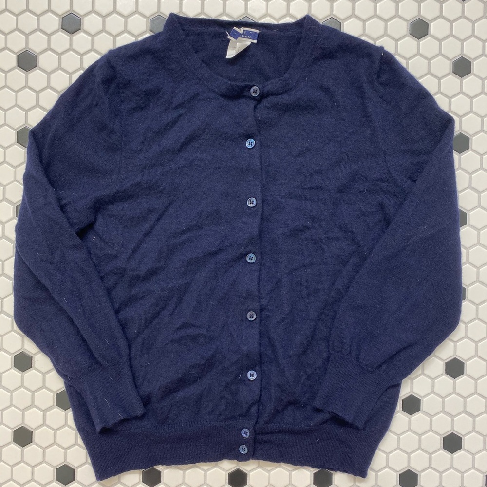 J Crew 100% Cashmere Button Up Sweater